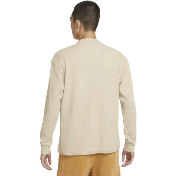 Jordan Embroidered Logo Crew Neck Long Sleeve T-Shirt With Drop Shoulders Men Tops Saffron DV1586-206