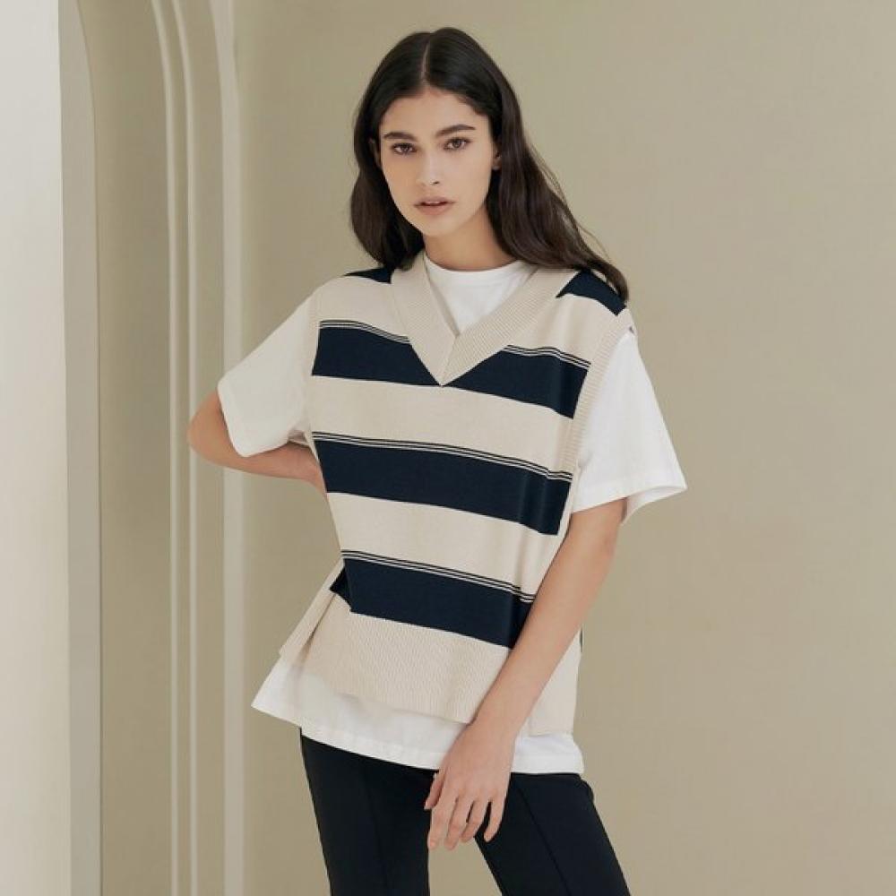 Huit V Neck Knit Vest htwVt2k02t