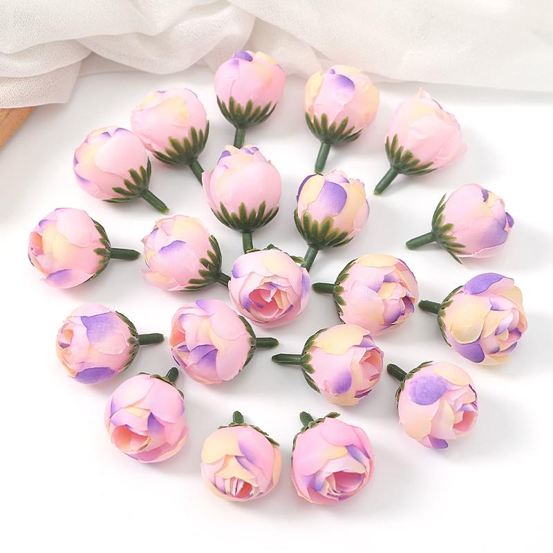 10/20/50Pcs 3.5cm Rose Artificial Flowers Head Silk Fake Flower for Home Decor Party Wedding Decoration DIY Wreath Accessory