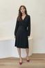 Jeiol Black Wrap Dress