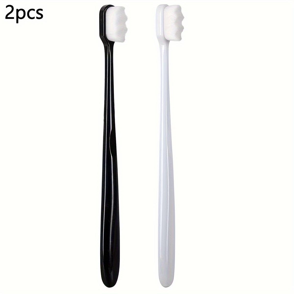 Soft-bristle Toothbrush with 10,000 Ultra-fine Densely Packed Bristles Household Gum-protecting Toothbrush, Super Nano Toothbrush Mixed 2pieces