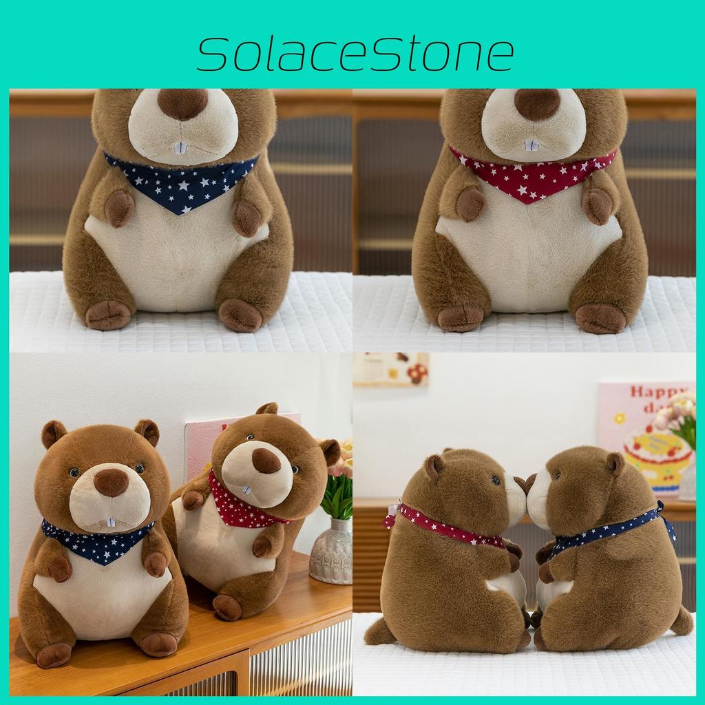 Stuffed Cute Groundhog Animal With Short Plush Toy For Decoration Childrens