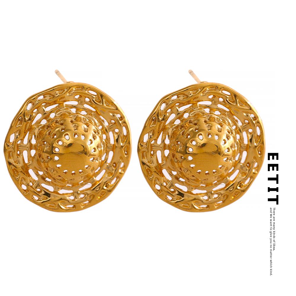 

Eetit креативные массивные серьги из нержавеющей стали 18 карат с позолотой, уникальные серьги-гвоздики в виде шляпы, 2022, индивидуальное очарование, модные ювелирные изделия для женщин