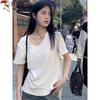 Women's Loose V-Neck Short Sleeve T-Shirt