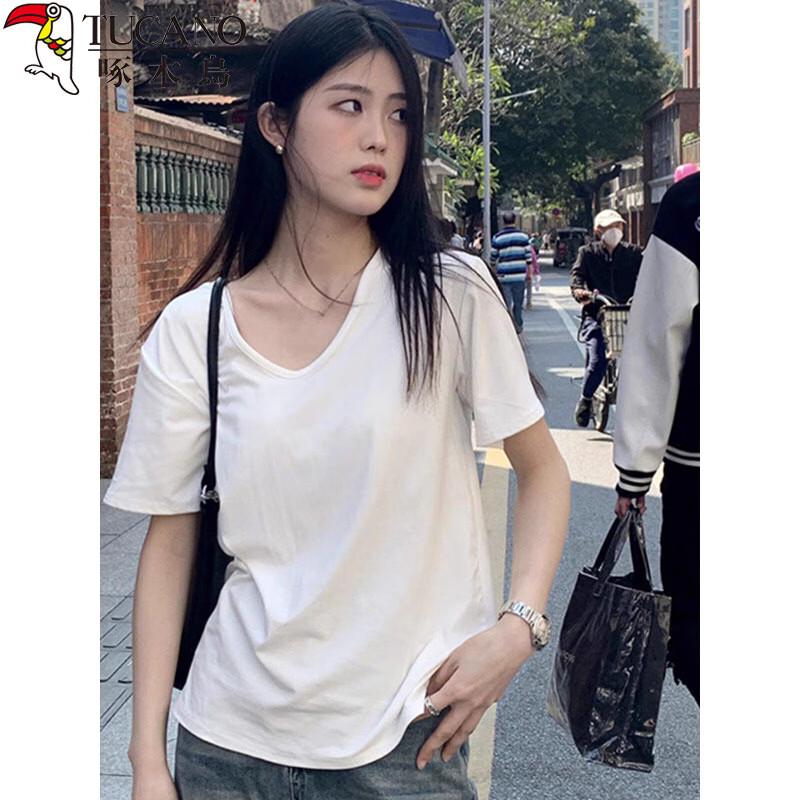 Women's Loose V-Neck Short Sleeve T-Shirt