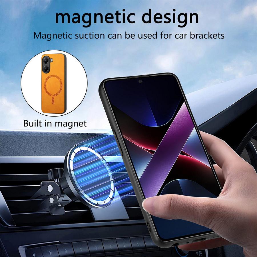 Für Xiaomi Poco F9 Ultra 5G 2026 Magnetische Leder Rückseite Poco M8 F8 X8 F9 Pro Hülle X8 Pro Max M8 Luxus Funda