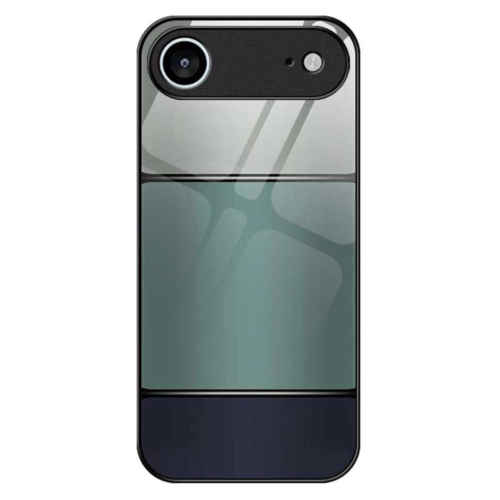 For iPhone 17 Air Case Anti Drop TPU PC Tempered Glass Pattern Printing Phone Back Cover