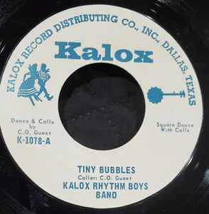 

7inch Record KALOX RHYTHM BOYS BAND Tiny Bubbles K1078 KALOX US CountryFolk Used