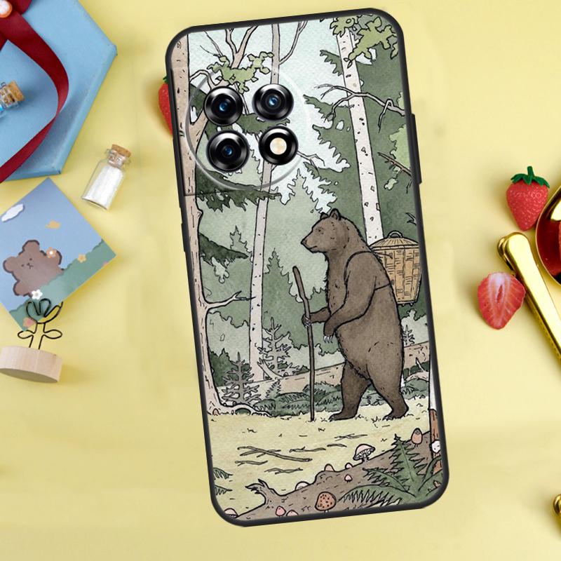 Grizzly Bear Case For OnePlus 12R 10R 13R 13T 15 13 12 11 10 9 10T 8T Nord CE 5 2 3 4 Lite N20 N30 Cover