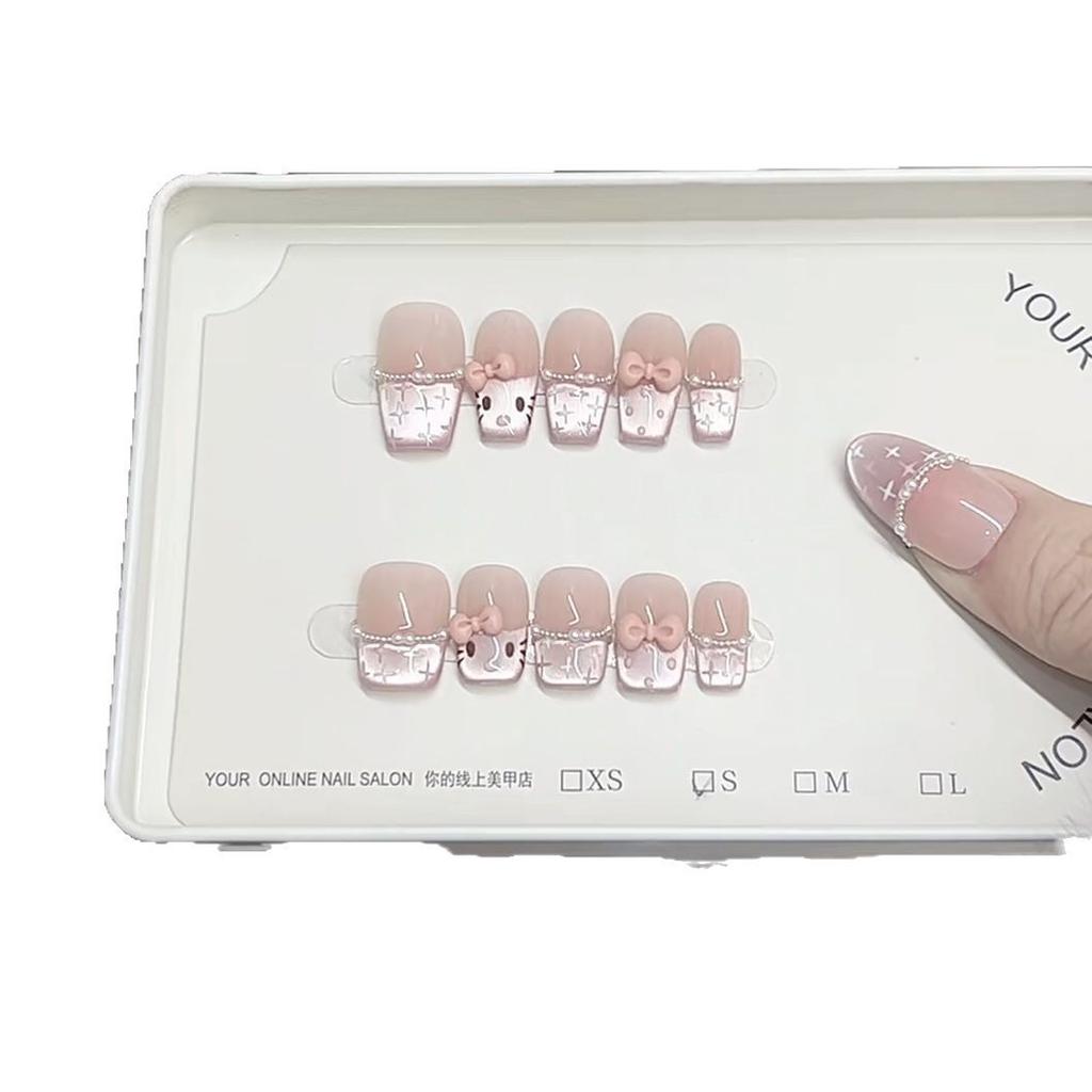 Reine Handarbeit Phototherapie Tragbare Nägel Freche KT Katzenauge Wiederverwendbarer Nagelkunst Patch