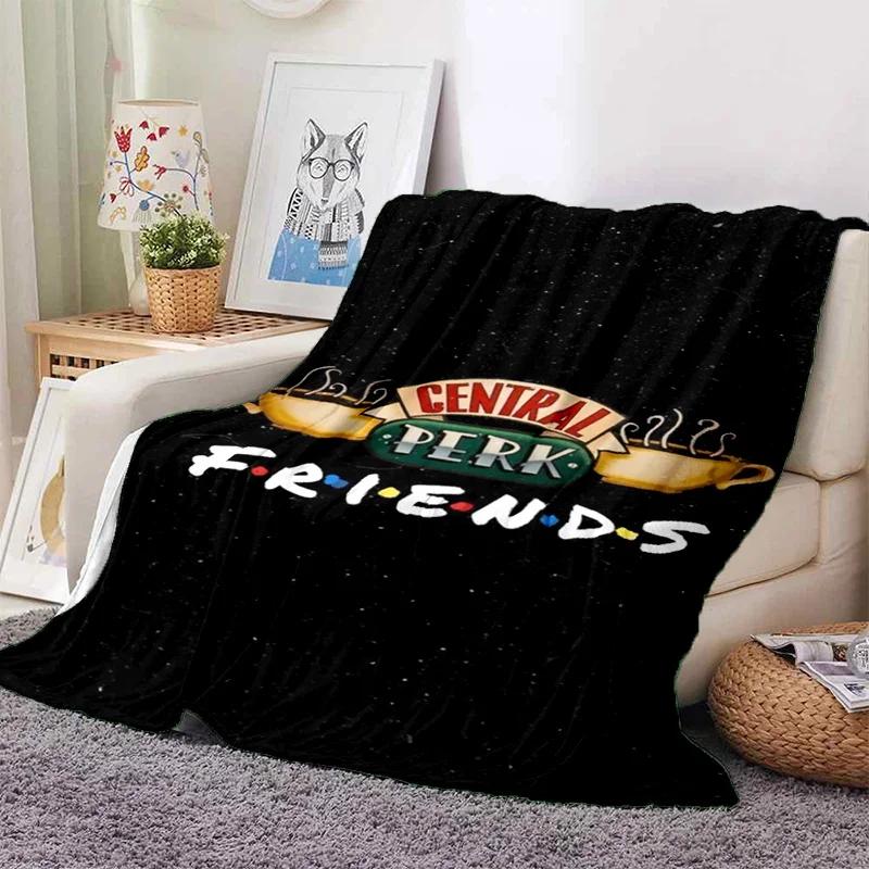 Cozy F-Friends Comedy Movie Characters Flannel Blanket for Beds Room Decoration Picnic - Customizable Gift Blanket
