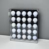 Golf Ball Display Case Cabinet with Door, Wall-Mounted for , Dustproof, Holds 25 Balls,