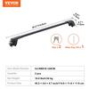 Universal Roof Rack Crossbar Max 47.6" Fits Grooved Side Rails without Gap