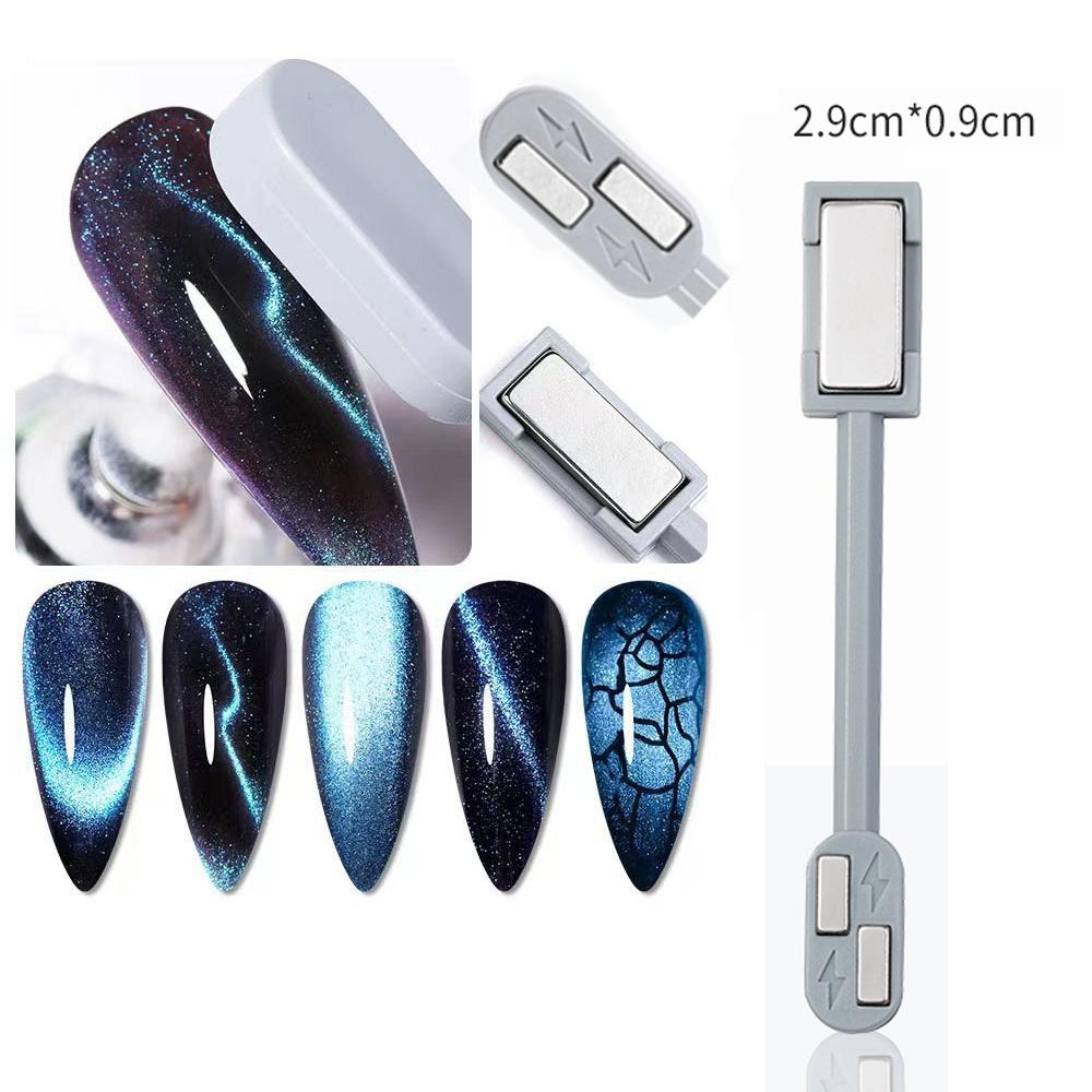 15cm Big Cylinder Double-head Magnet Stick For Nail Gel Polish Cat Eye Design 9D Gradient Ombre Effect Nail Art Manicure Tools