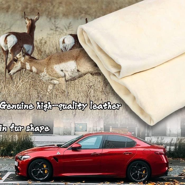 3Pcs Chamois, Car Cloths, Natural Chamois*3 Leather Car Cleaning, Strong Absorption 60 * 90cm
