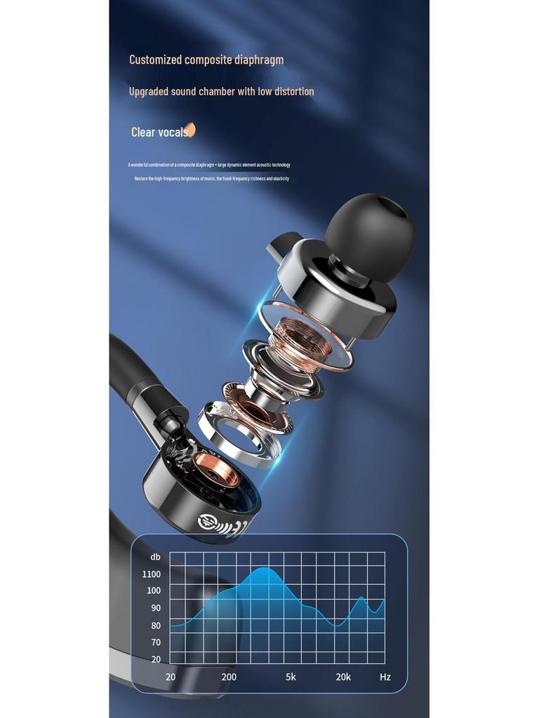 V9 Wireless Bluetooth Earphones: Low Latency, Ear-hook Design, Long Battery Life, Ideal for Gaming, Business, Sports, and In-ear Use