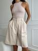 Summer New High Waist Shorts for Women Casual Loose Wide Leg Solid Shorts Female Short Pants Y2k Booty Shorts