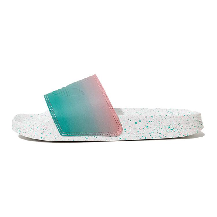 Teenagers Adidas Originals ADILETTE LITE Slip Resistant Abrasion Resistant Kids  Outdoor Slippers White Blue Pink GX2104 36.5