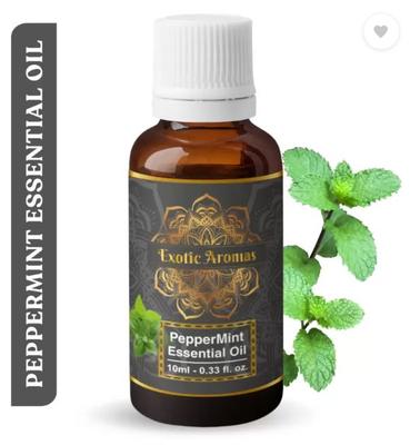 Aceite esencial de menta Exotic Aromas, 100 % puro y natural, para aromaterapia, piel y cabello.  (10 ml)