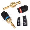 Banana Plug Red & Black Connector Speaker Corrosion-Resistant Banana Connector Left and Right Channels for   Video Amplifier Speaker Cable  