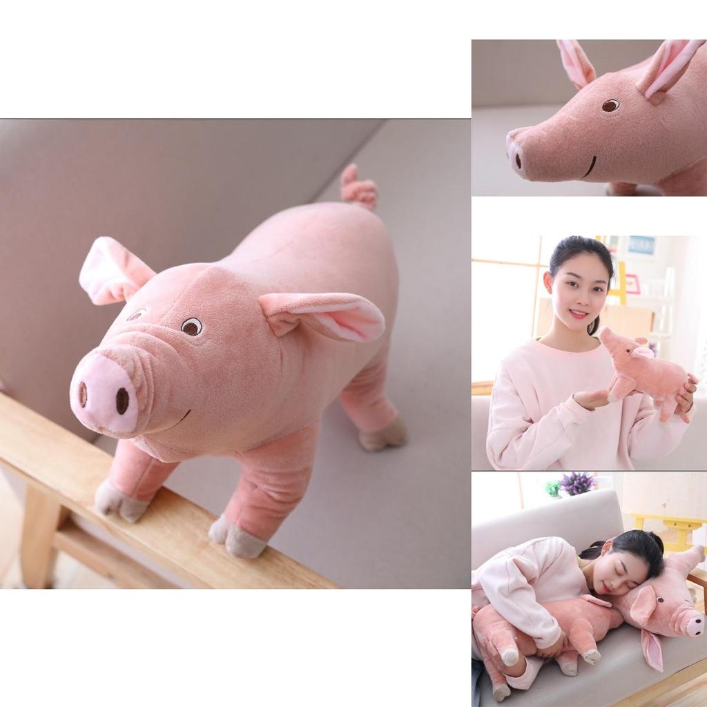 Cute Pink Pig Plush Toy Soft Animal Sleeping Pillow 25/40/60cm Comfortable Size