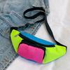 Retro 80s 90s Fanny Pack Retro Belt Bag 2 Pockets Neon Fanny Small Waist Packs for Jogging Traveling Carnival Party Costum