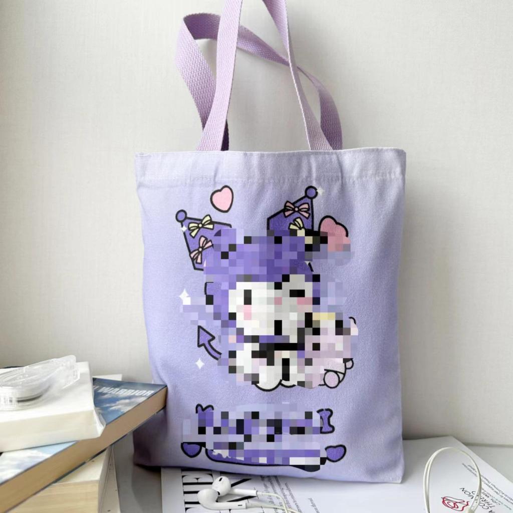 Festive Dragon Canvas Handbag: Large Capacity New Year Student Shoulder Bag