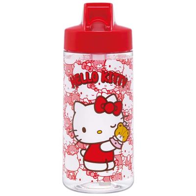 Straw Bottle Water Bottle 500ml Spout Type Straw Water Bottle Plastic Clear Kids Sanrio Hello Kitty Children's PSTB5-A