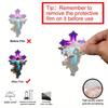 1 2D Flat Acrylic Religious Cross & Butterfly Flower Charm Pendant - for Car Mirror, Backpack, Phone & Keychain
