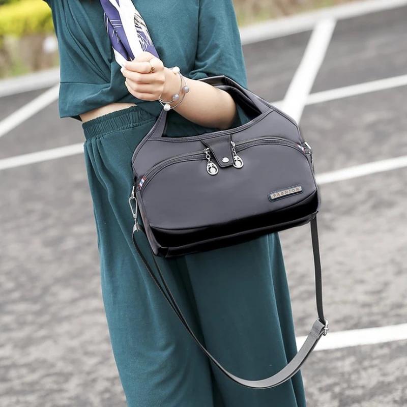 Duża pojemność kobieca torba typu crossbody, monochromatyczna torba na ramię, prosta, swobodna i słodka, wysokiej jakości, modna, nowa