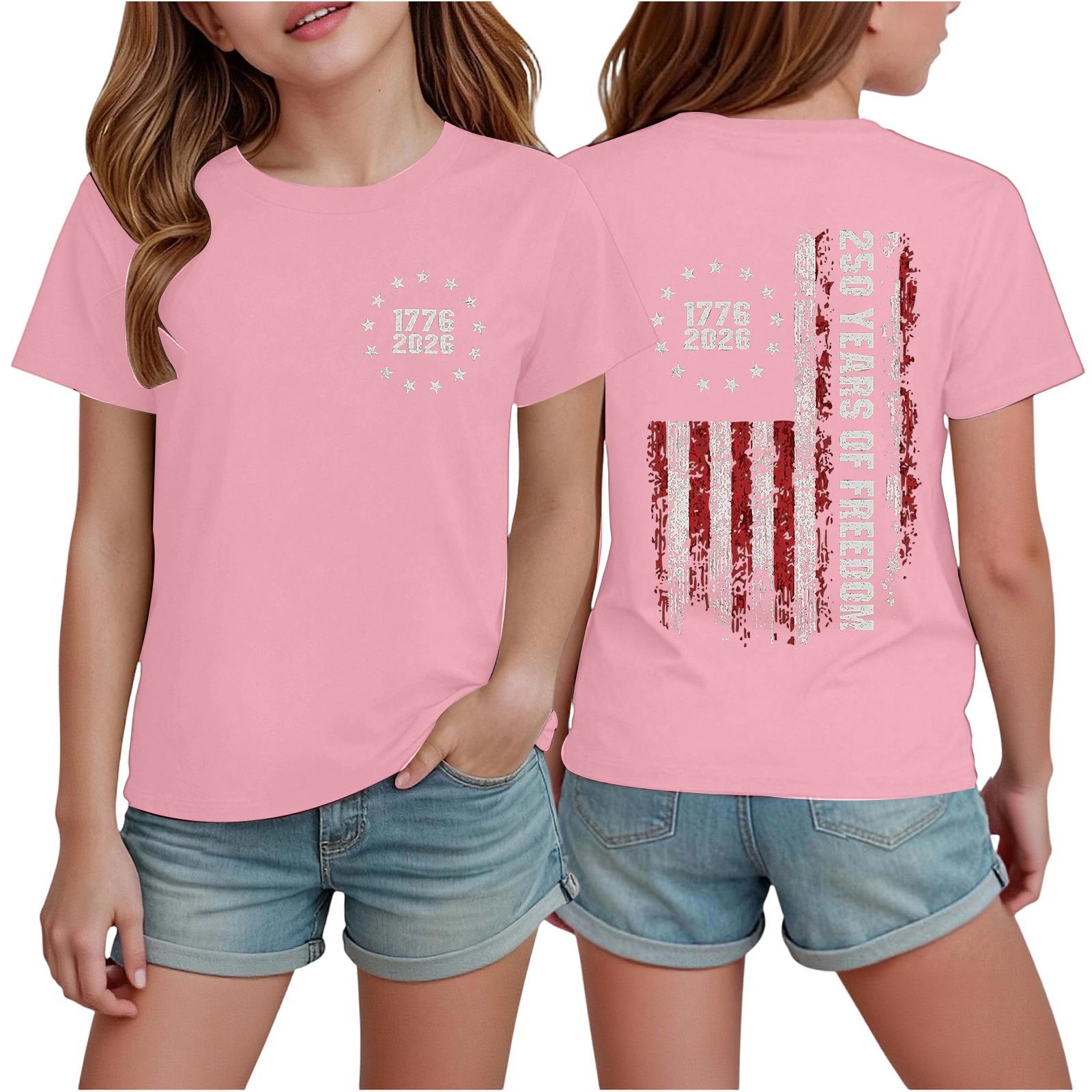 Boys  And Girls  Printed Fashion Casual Short-Sleeve T-Shirts 100
