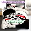 Egyptian Football Association Pattern Bedding,Quilt Set Quilt Cover Pillowcase Home Birthday Gift (1*duvet cover+2*pillowcase,without core)