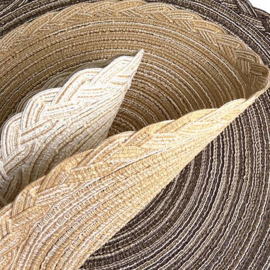 12-inch Ronde Placemats, Geweven Gevlochten Polyester Placemats, Wasbare Hittebestendige Ronde Eettafelmatten voor Keuken
