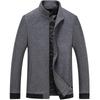 Autumn and Winter Woolen Men's Jacket Middle-aged Men's Woolen Jacket Short Stand-up Collar Jacket Casual Business Men's Clothing