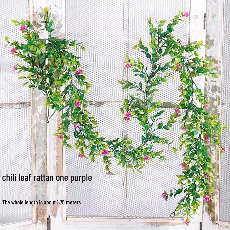 Rattan Vine Decorative Fake Leaves for Ceiling and Pipe Covering