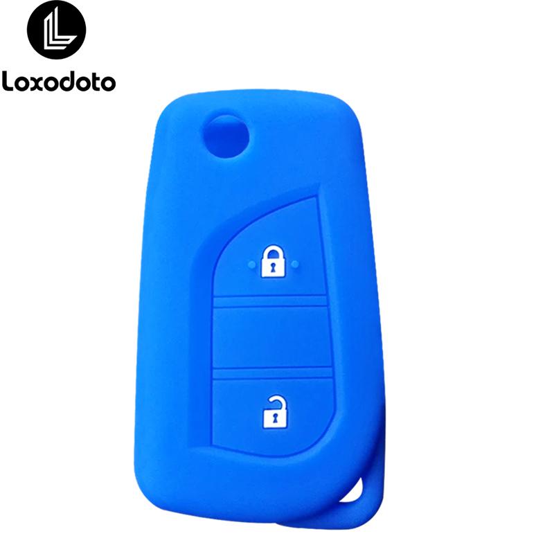Husă siliconică pentru cheie auto cu telecomandă pentru Toyota Auris Corolla Reiz Yaris Aygo Rav4 2022 Scion Hilux pentru Peugeot 108 pentru Citroen C1