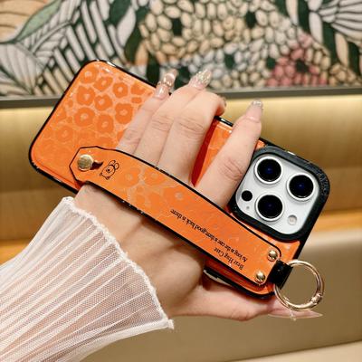 Multifunktionales Armband Leder Handyhülle, Geeignet für iPhone 16 Pro Max Ständer 15, 13, 14 Pro Magnetischer Schutzhülle