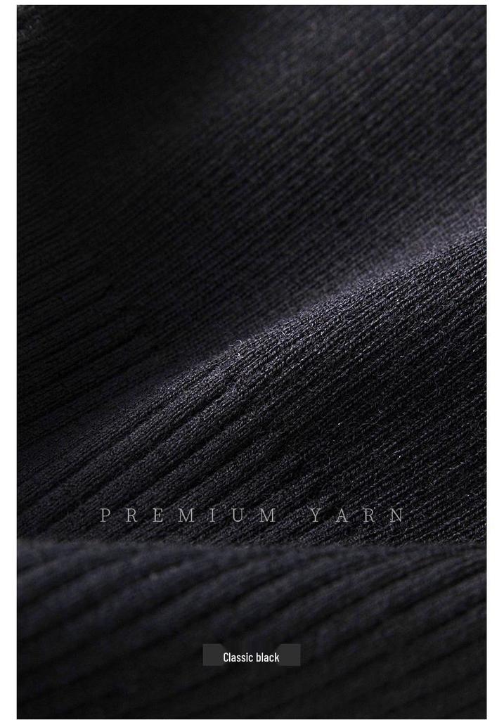 Yangzi Pure Wool Hooded Zip-Up Cardigan – European & American Style, Women's Autumn/Winter Slim-Fit Knit Sweater, Long-Sleeved