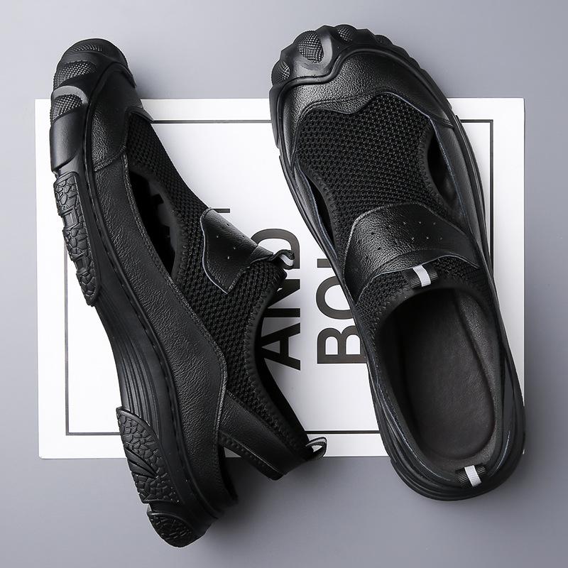 

Men s shoes summer trend mesh shoes new casual leather sandals men 38