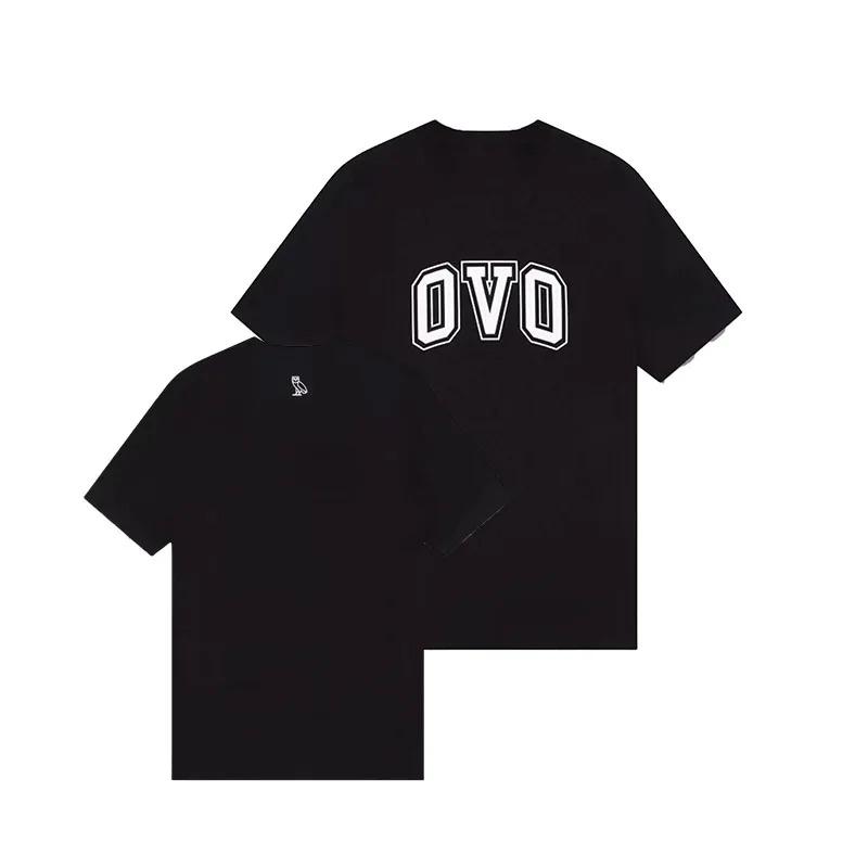 Classic Luxury Men's Pure Cotton Clothing OVO Personalized Graphic Letter Printing Street Fashion Y2K Women's Short-sleeved Top