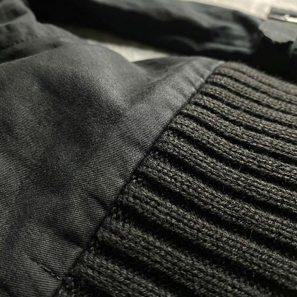 Damen Lässige Schwarze Kapuzenjacke Reißverschluss Oberteil Gerippter Strickkragen Langarm Herbst Winter Streetwear Y2K Stil Oberbekleidung