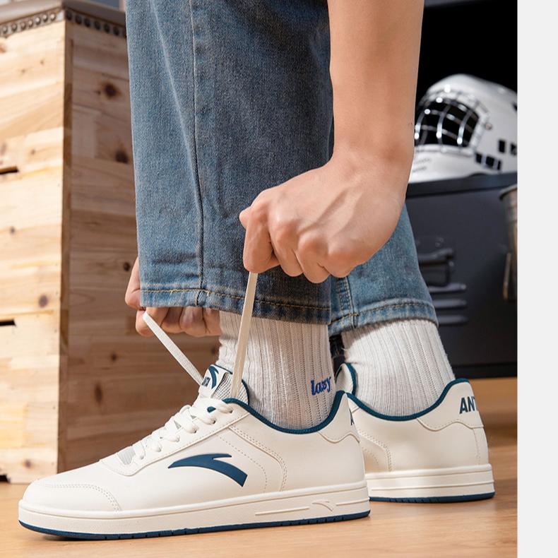 Anta Comfortable Versatile Shock Absorbing Lightweight Low Top Sneakers Men Sneakers White 912348067-5