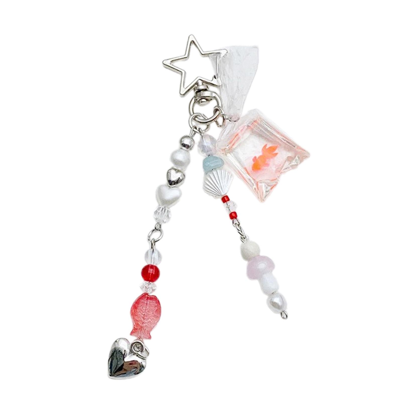 

Уникальный брелок для ключей «Золотая рыбка», многофункциональный акриловый бусина, подвеска для женщин и девочек, украшение для сумки из сплава, аксессуар жёлтый