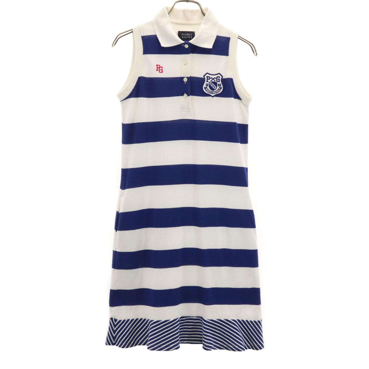 

PEARLY GATES сделано в Японии Гольф Поло без рукавов Платье-рубашка Женское Б/У