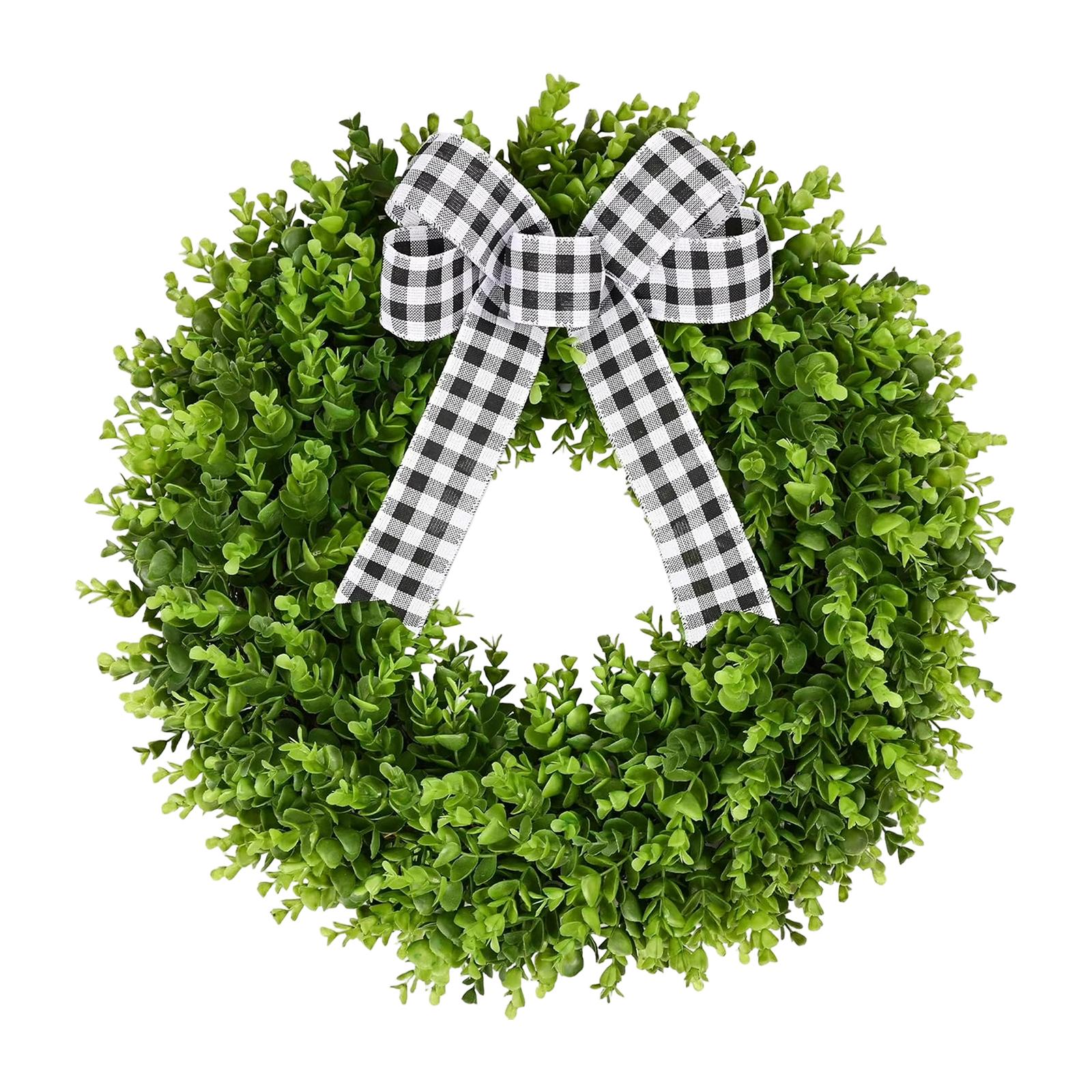 

55cm Artificial Flower Wreath Door Hanging Decoration Summer Spring Season Faux Floral Garland Home Wall Ornament One Size