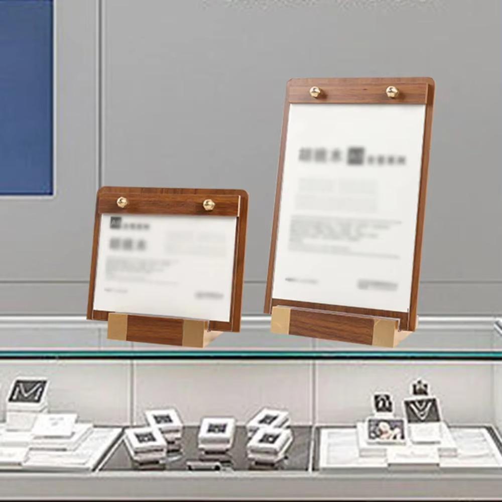 Horizontal/Vertical Table Sign Holder Non-slip Base Table Top Sign Display Shelf Wedding