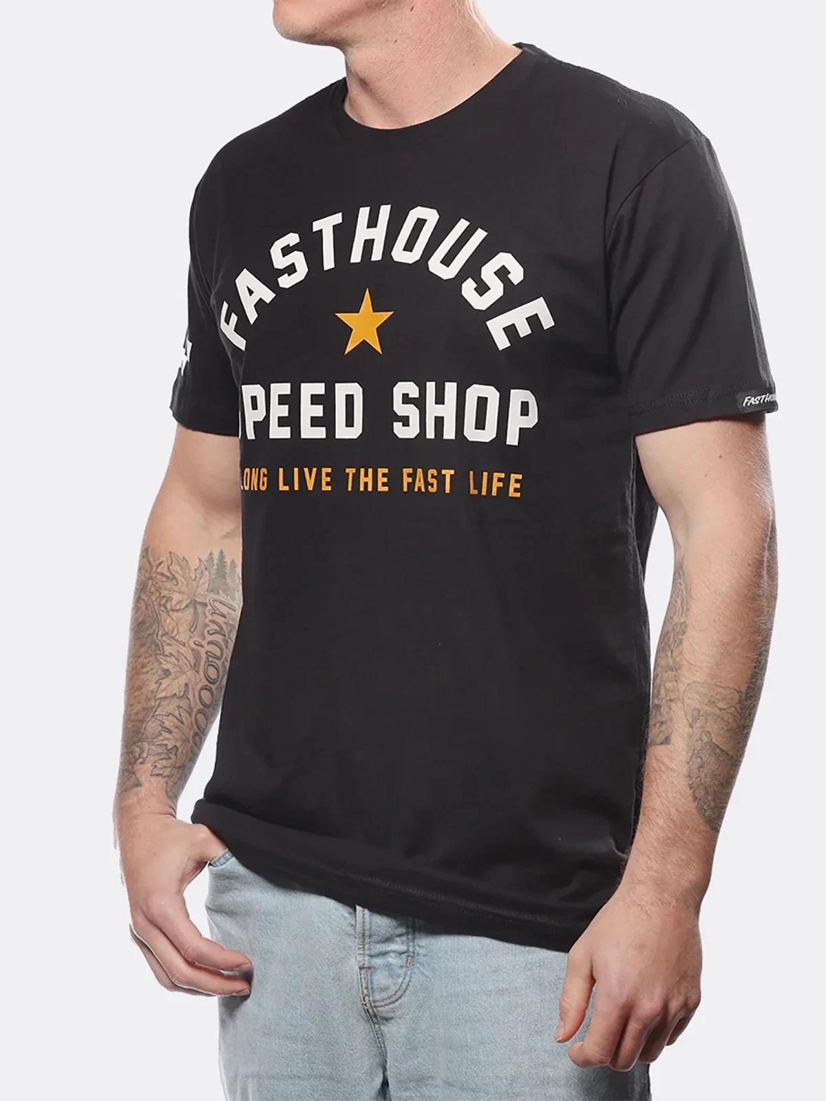 Fasthouse Men s Fast Life Short Sleeve T-shirt Live the Fast Life Motocross Tee M