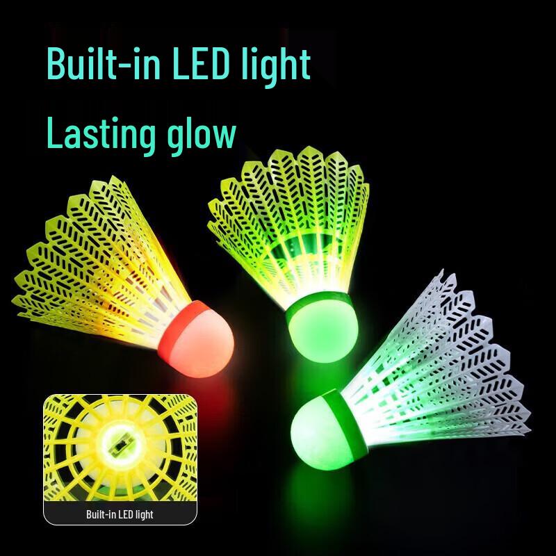 Agnite Luminous Goose Feather Badminton Shuttlecocks (3-Pack)