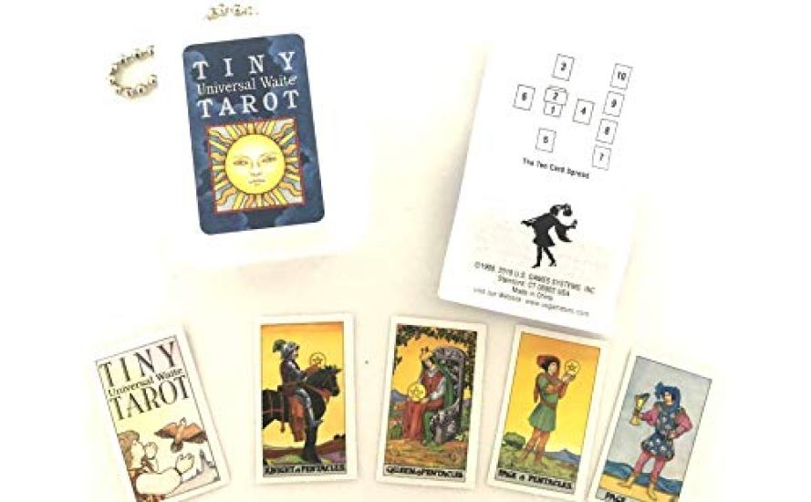 Tiny Universal Waite Tarot Key Waite 78 Miniature Tarot Tarot Japanese Instruction Manual Authentic Product I.I.J Chain, Edition, Cards, Cards,