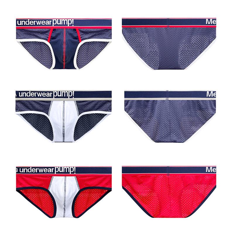 Trendy Low Rise Color Block Slim Fit Hip-Lifting Men's Sport Briefs